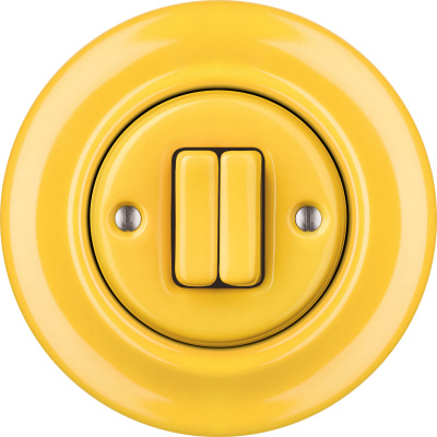 Porcelain switches - 2 gang () - NITOR LUTEA | Katy Paty