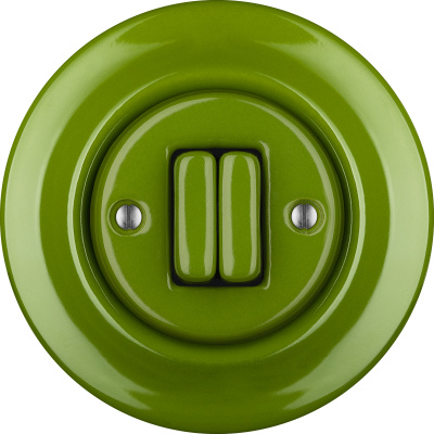 Porcelain switches - 2 gang () - NITOR CHLORA | Katy Paty