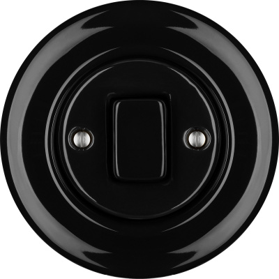 Porcelain switches - 1 gang - FAT () - NIGRA | Katy Paty