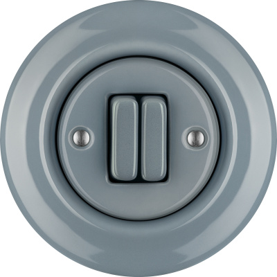 Porcelain switches - 2 gang () - LIVOR | Katy Paty